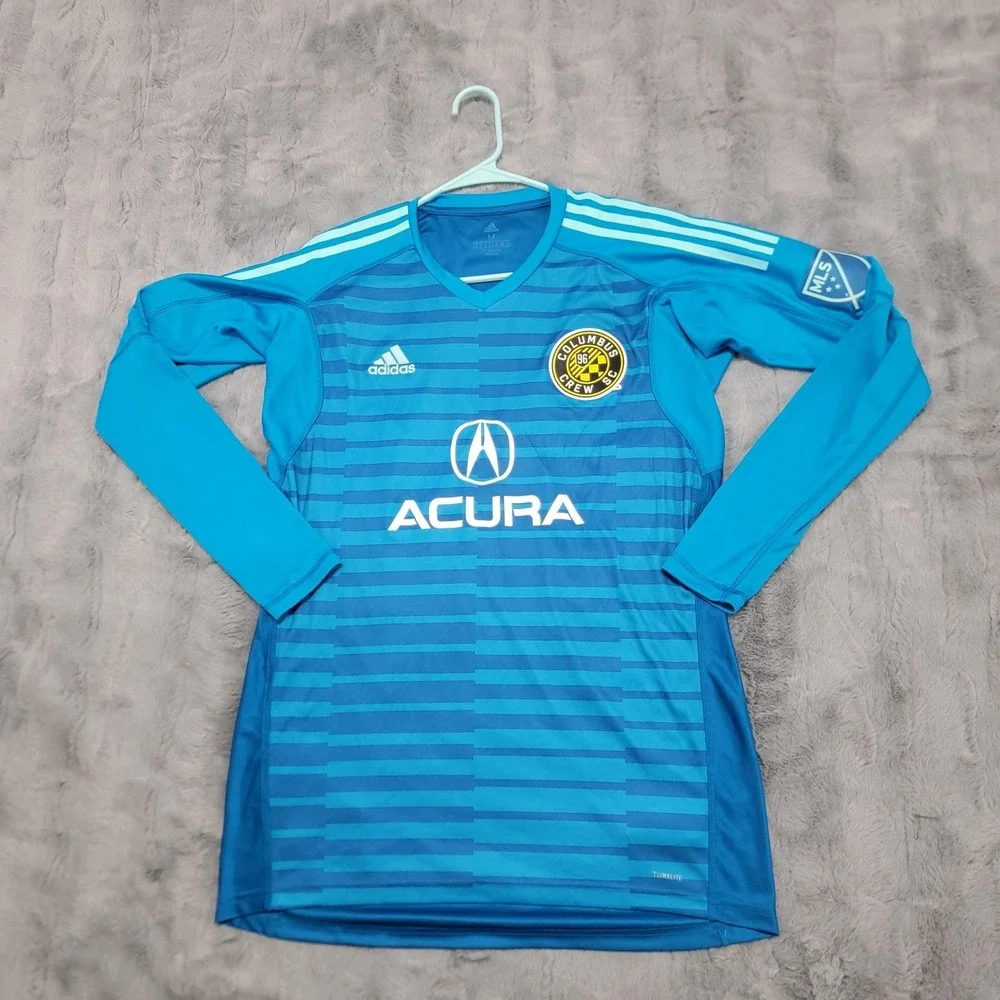 Columbus‎ Crew Adidas Jersey Mens Medium (Fits Small) Blue MLS Soccer Acura #53